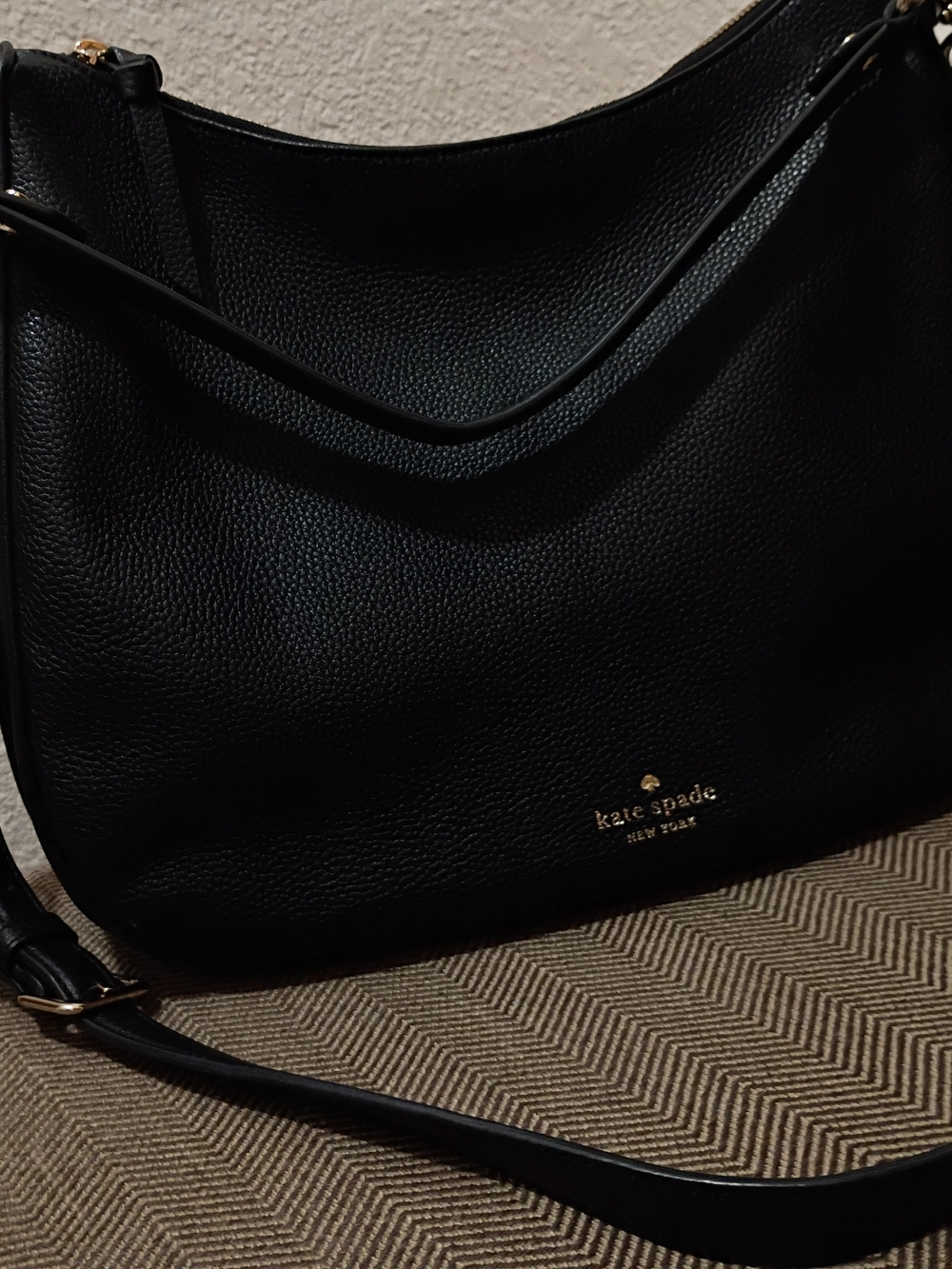 kate spade Murberry Street Vivian Hobo Bag Black Leather/ Shoulder- Adjust Strap - Picture 5 of 12